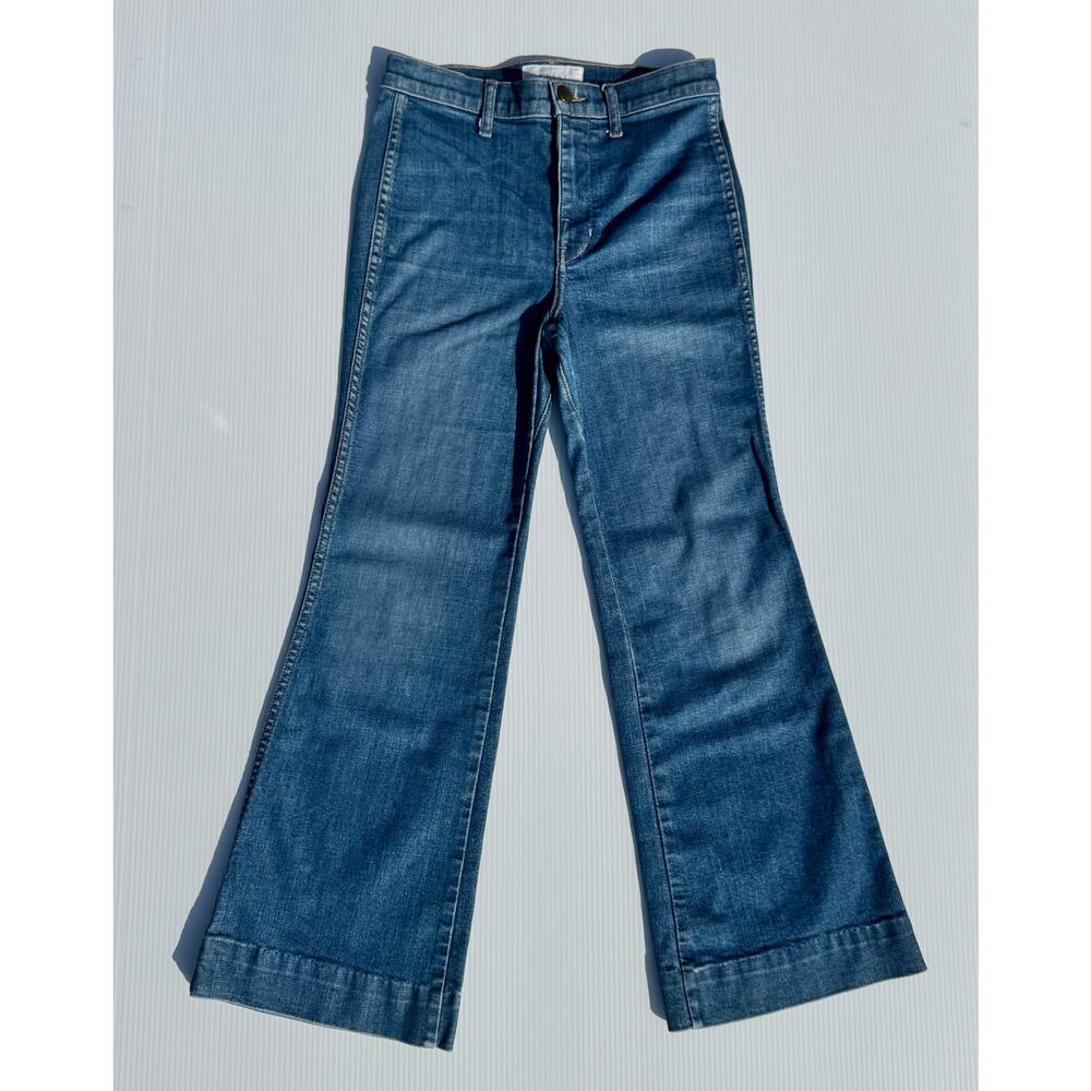 The Great. Sea Wide Leg High Rise Crop Jeans Women’s 26 Retro Boho Coastal Euro - Picture 12 of 15